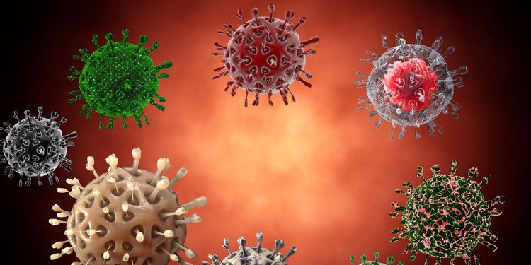 Illustration of pathogenic partcles. Autoimmunity